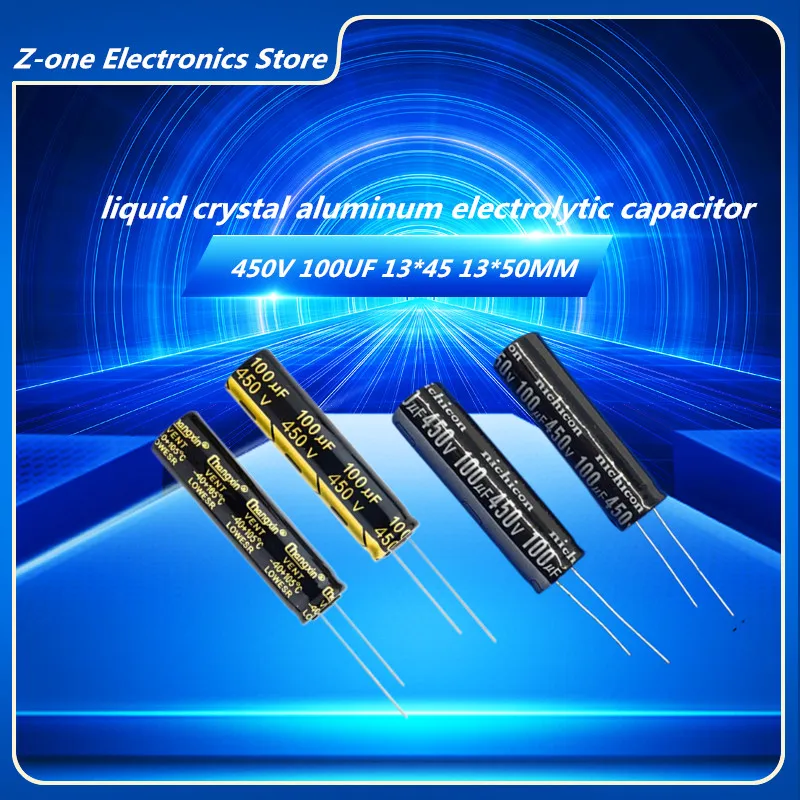 

5PCS 450V 100UF 13*45mm 13*50mm 100UF450V 450V100UF 14.5x45mm liquid crystal Aluminum Electrolytic Capacitor