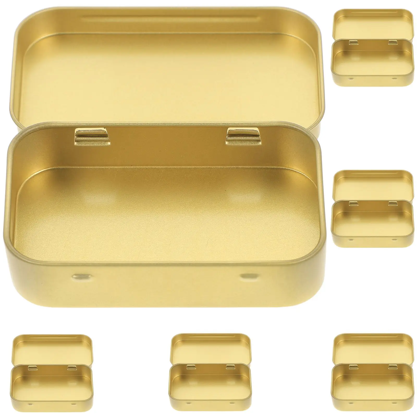 

Tinplate Storage Box Cans Wedding Candy Tins Gift Cases Small with Lids Jar Packaging Black Bins