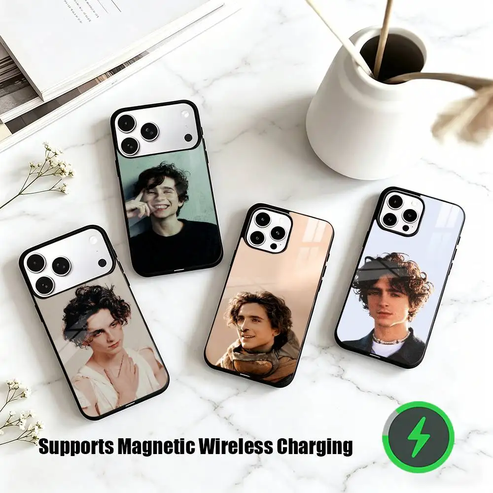 

T-Timothee Chalamet Print Phone Case For iPhone17,16,15,14,13,12,11 Plus,Pro Supports Magnetic Wireless Charging