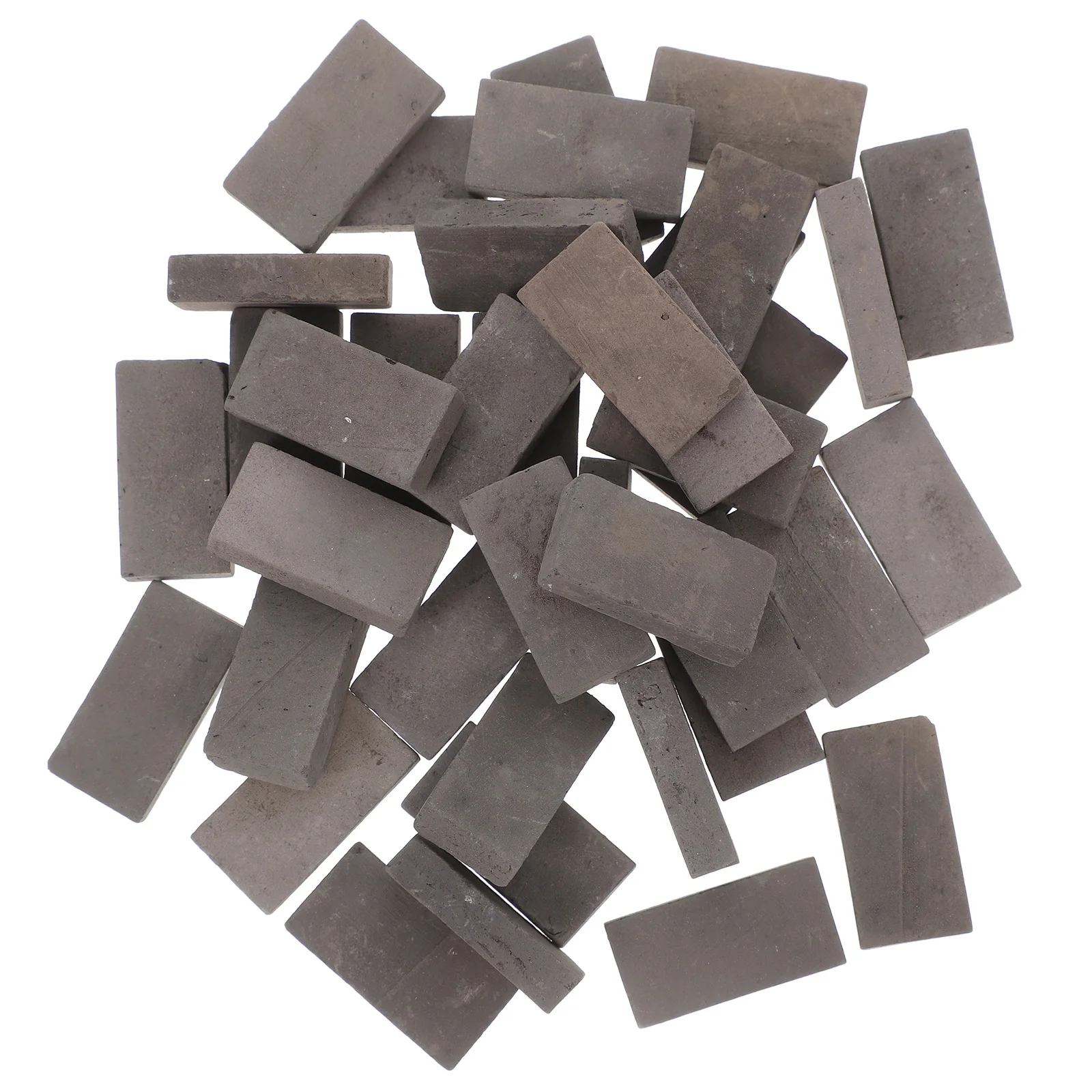 

40Pcs Brick Landscape Decor Mini Grey Bricks for Terrarium Aquarium Realistic Tiny Bricks DIY Steps Walls Turtle Tank