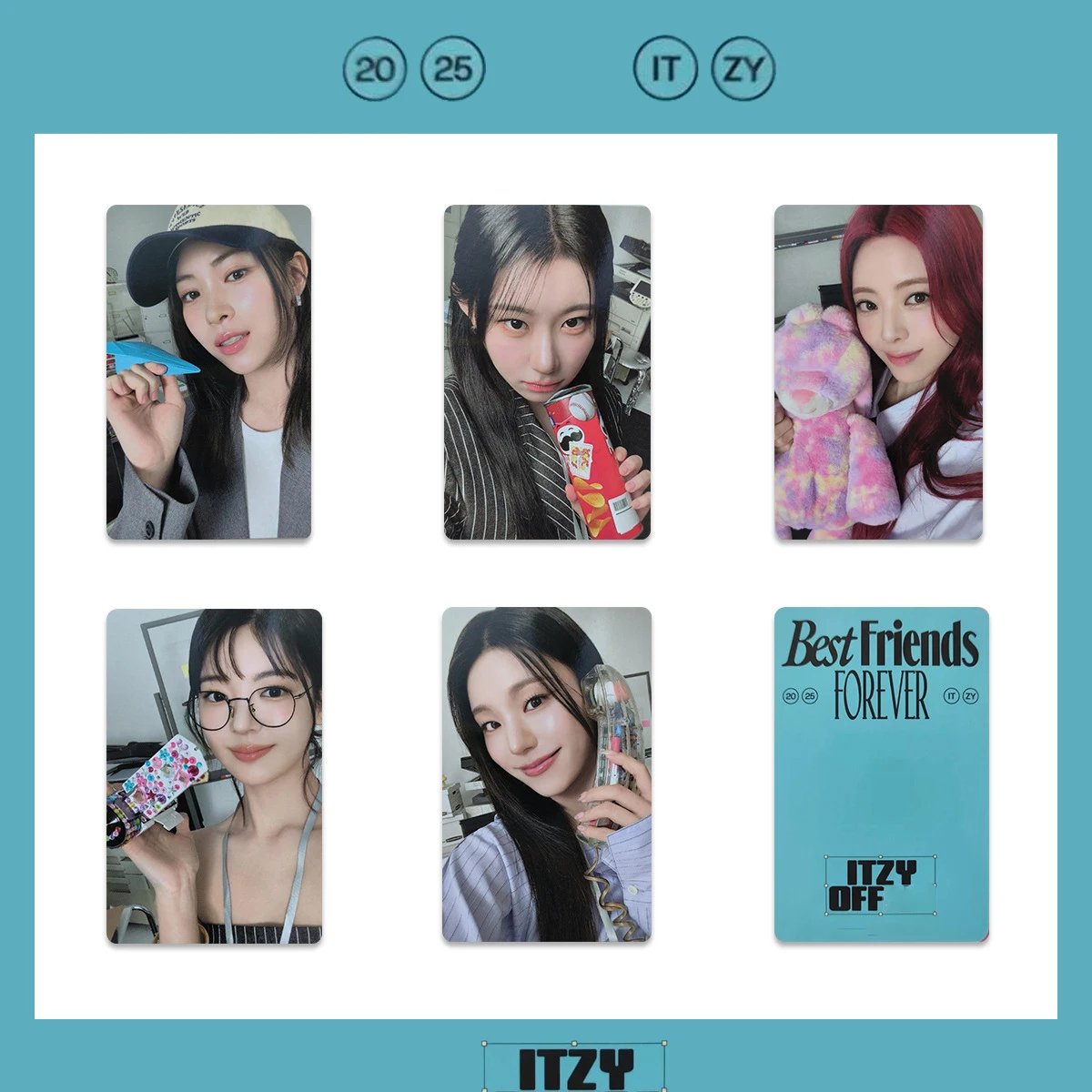 Kpop ITZY 2025 シーズンのご挨拶 LOMO カードベストフレンズフラワースペシャルフォトカード Yeji Ryujin Yuna Chaeryeong ファンコレクション