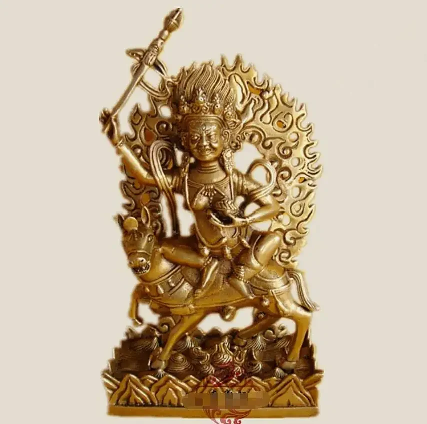 bronze Dorje Shugden buddha statue Vajradhara Auspicious Tianmu Mule guardian