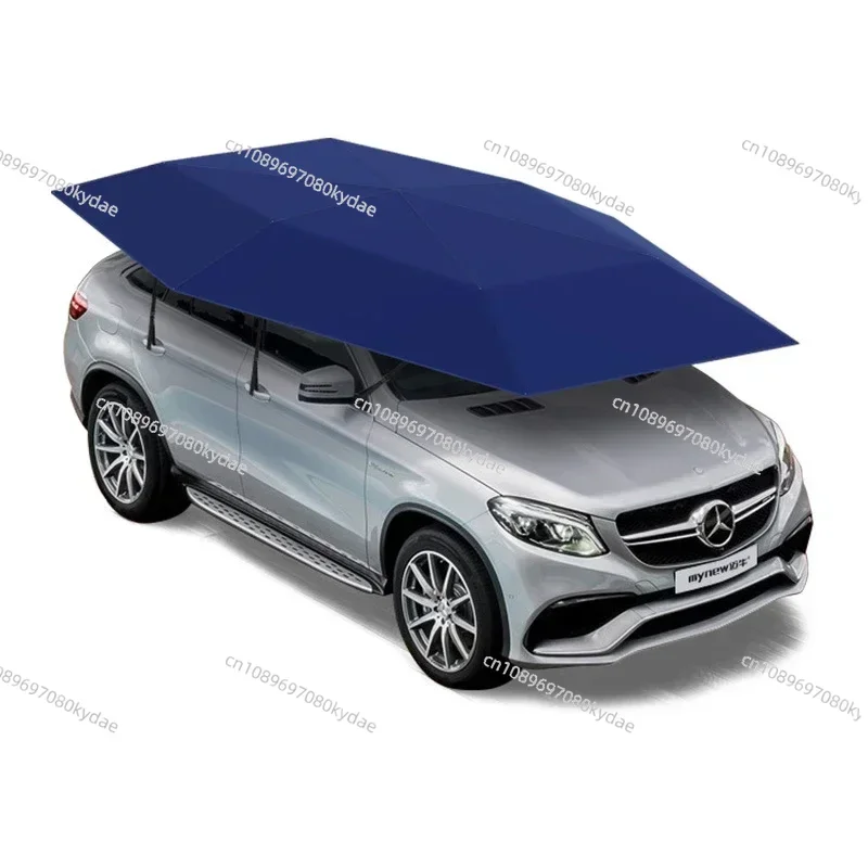 4.2/4.8/5.2M Semi-Automatic Car Sunshade Umbrella Mobile Canopy Anti-Hail/Anti-Falling Object Retractable Sun Tent Car Awning