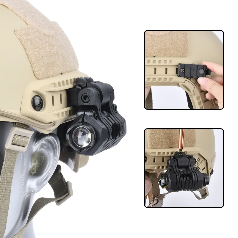 WADSN tactical Airsoft Strobe contant lampada per casco momentaneo con lampada per casco a luce bianca Scout torcia per casco da caccia veloce