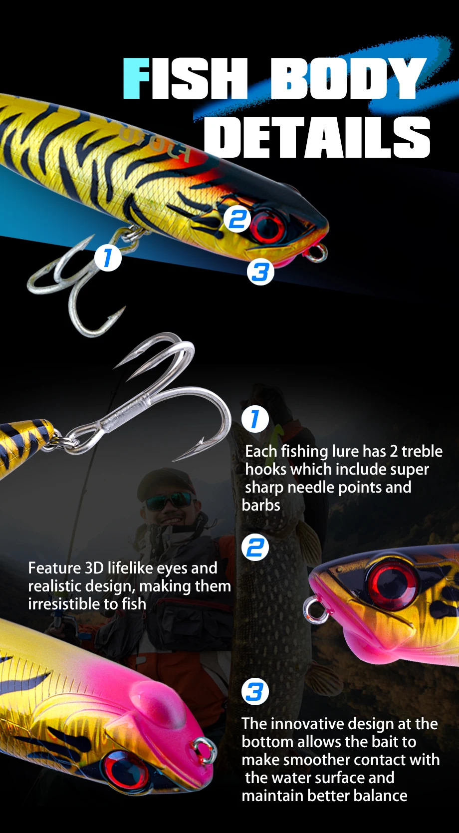 FJORD 31g Bleistift Angeln Köder 130mm Topwater Süßwasser Gefälschte Köder Oberfläche Harte Meer Künstliche Köder Fisch Ausrüstung für Angeln – Detail 3