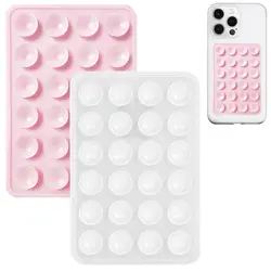 Eayburst Silicone Suction Phone Case Mount-2 Pack Non Slip Sticky Phone Grip for Cellphone for Strong Grip Holder for Videos