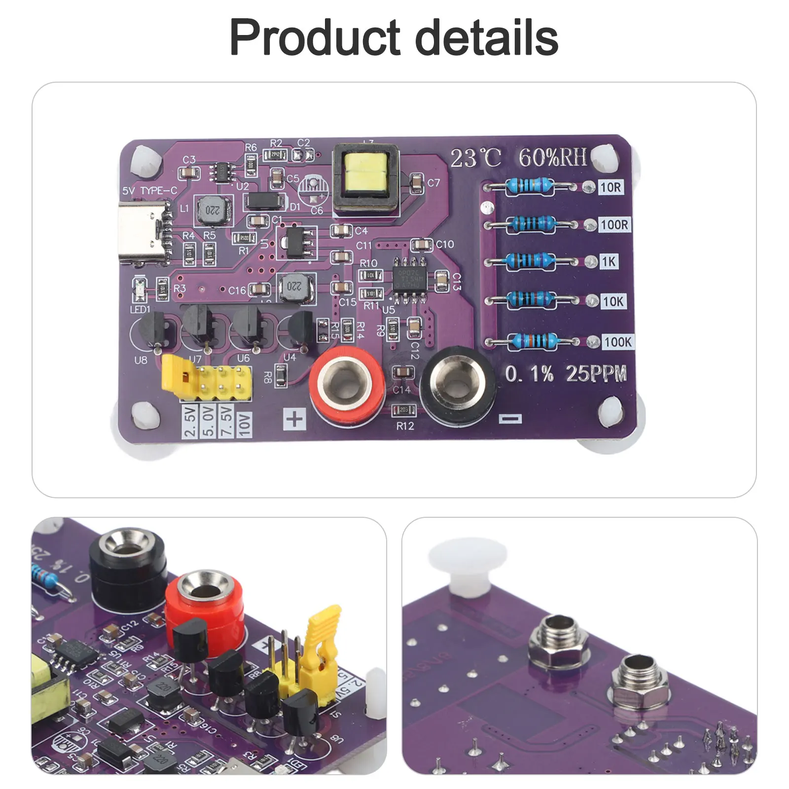 Digital Multimeter Reference Voltage Resistance Module Temperature Control Environment Accuracy Test Type-C Power Supply