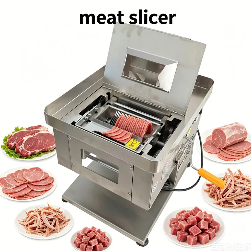High Efficiency Commercial Meat Cutter Vegetable Meat Slicer 110V/220V Pork Beef Fish Meat Cutting Machine