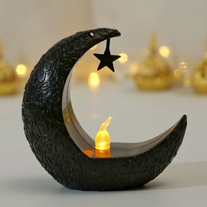 

Ramadan Decoration 2026 LED Star Moon Candlestick Lamp Islamic Muslim Eid Mubarak for Ramadan Kareem Home Decor Lamp Party Gifts