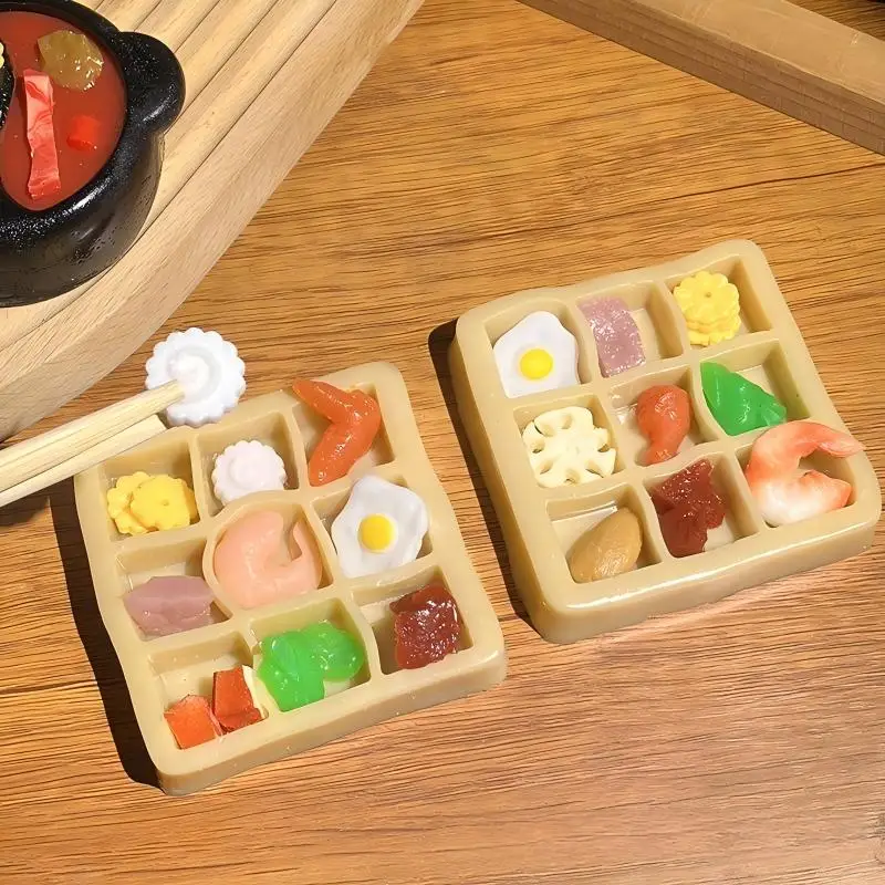 Pinching Dumplings Cute Soup Hot Pot Pinching Toy - Two-in-One Spicy Clear Soup Design, Cute and Relaxing Pinching Toy, Black Po view 3