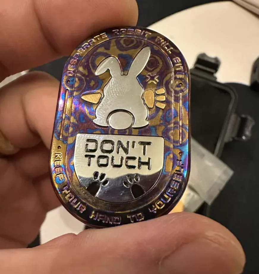 Used EDC Magic Bean Timascus Low Temperature Rabbit Fidget Slider Decompression toy