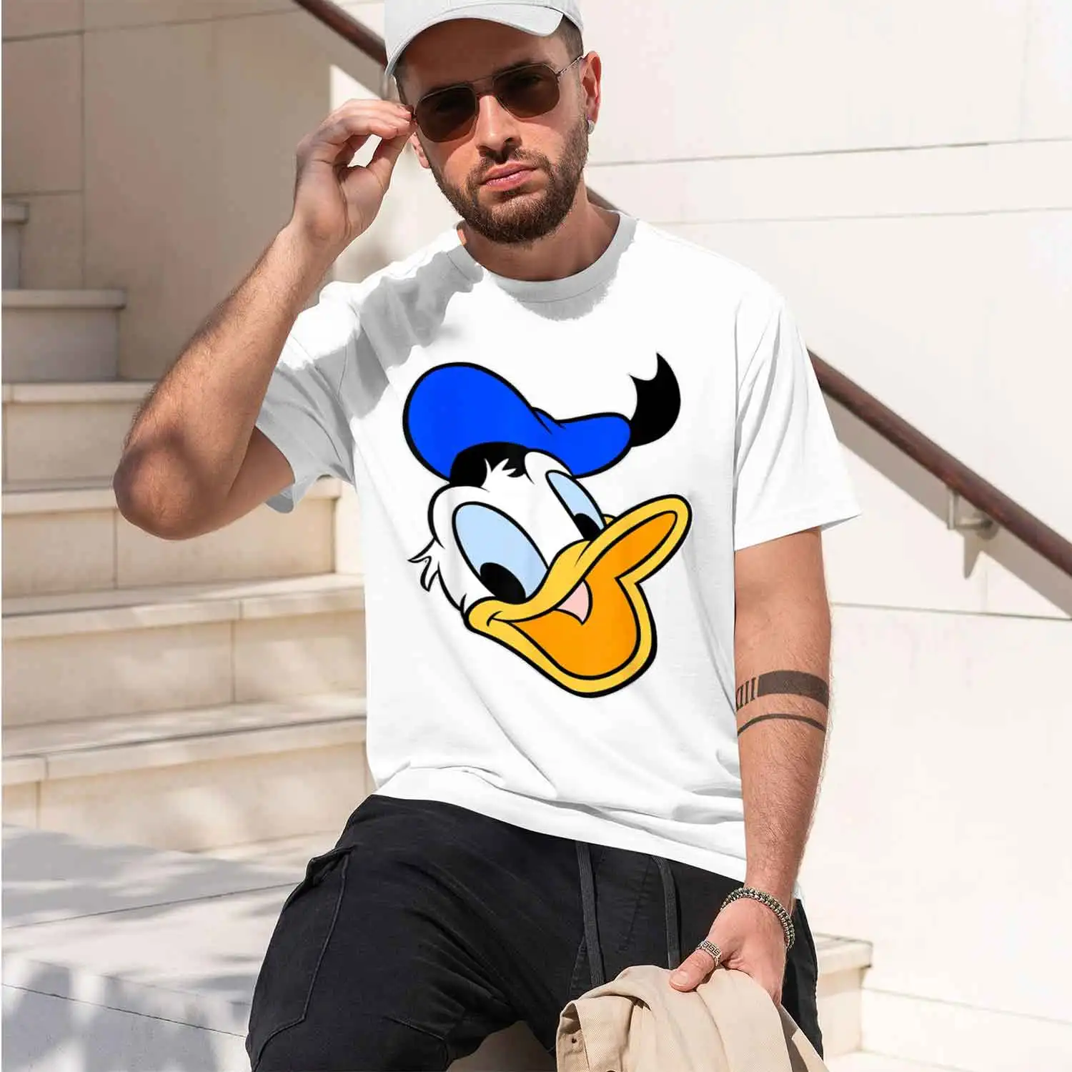 Mkey And nald Du Big Face T-Shirt Summer Short-Sved Breathable Sweat-Wking Versatile Fashion T-Shirt For 2026 New Model Short-sl