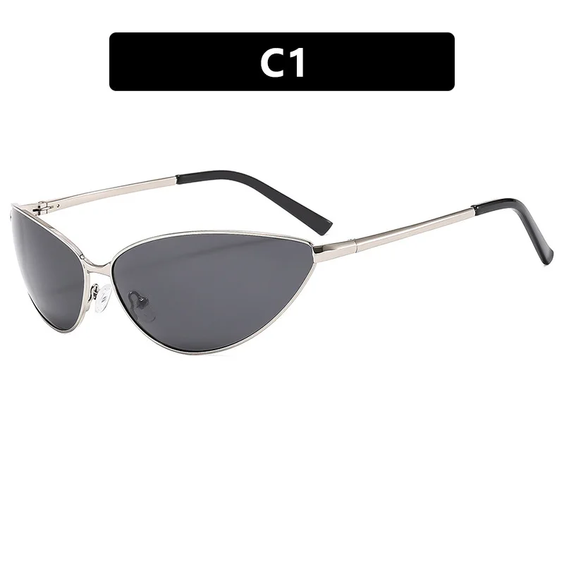 68252 Polarized Metal Cat Eye Sunglasses New Style  Personality Men Women Trendy Shades High-end occhiali da sole uomo  نظارات