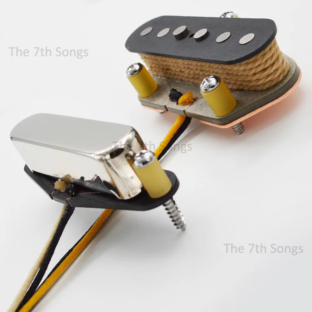جيتار كهربائي TL 1964 مجموعة/جسر لاقط 7.4K 9.4K 60S كلاسيكيات ساخنة ألنيكو 3 عمود متداخل مغناطيسي/قطب مسطح