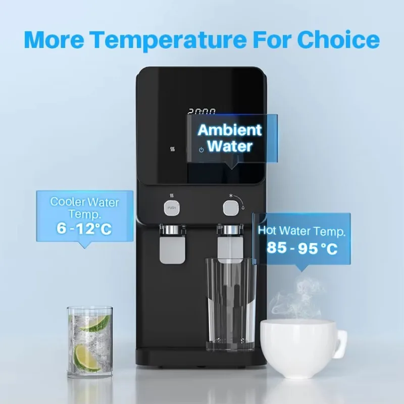 Class 4 household drinking water purification reverse osmosis water dispenser desktop hot and cold water