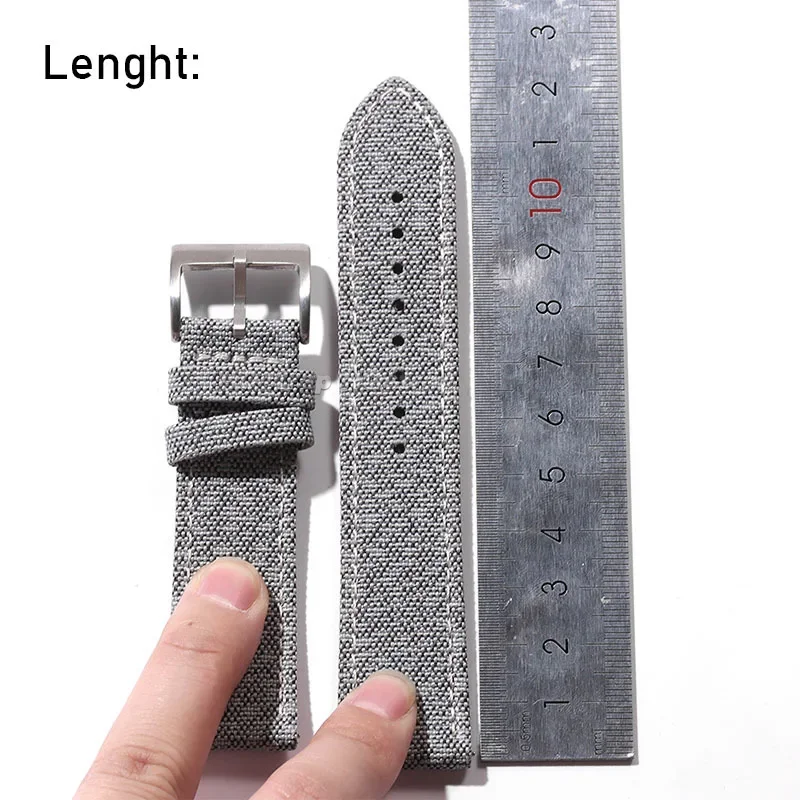 Cinturino in pelle di nylon di alta qualità 20mm 22mm per Seiko per Samsung Galaxy Watch 6/5/4 cinturino universale in tela a sgancio rapido