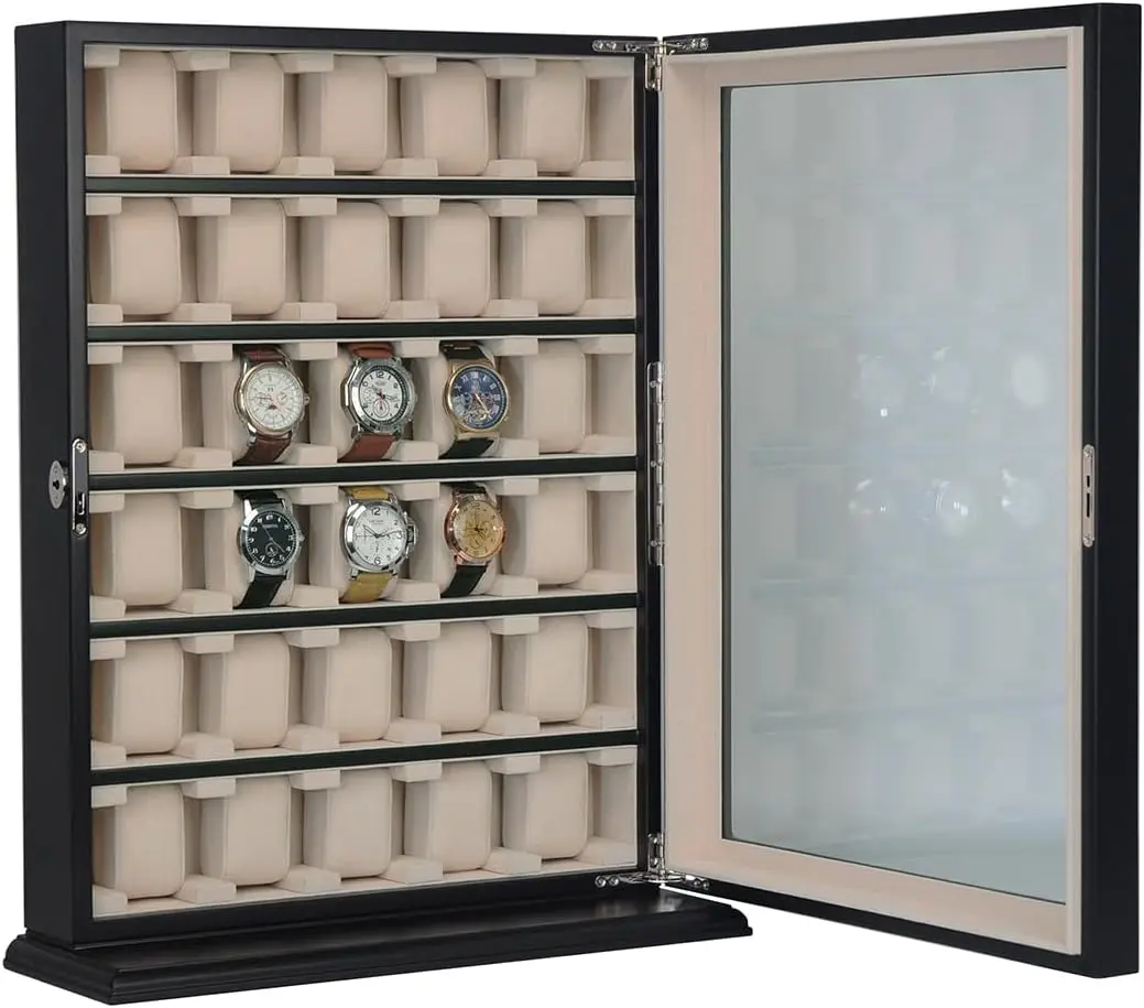 Wall Display Organizer Storage For Oversized Timepieces Thirty Black Wood