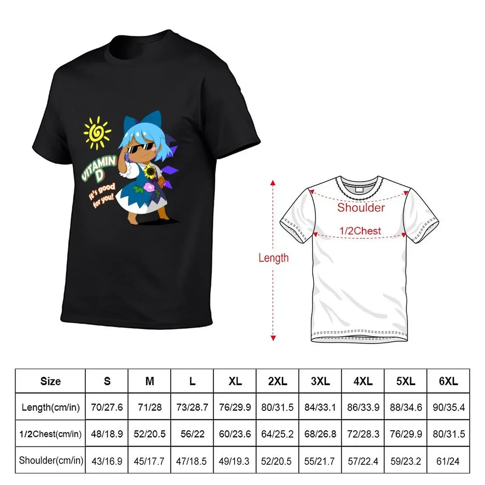 Vitamin D Tanned Cirno T-Shirt new edition blanks oversized mens champion t shirts