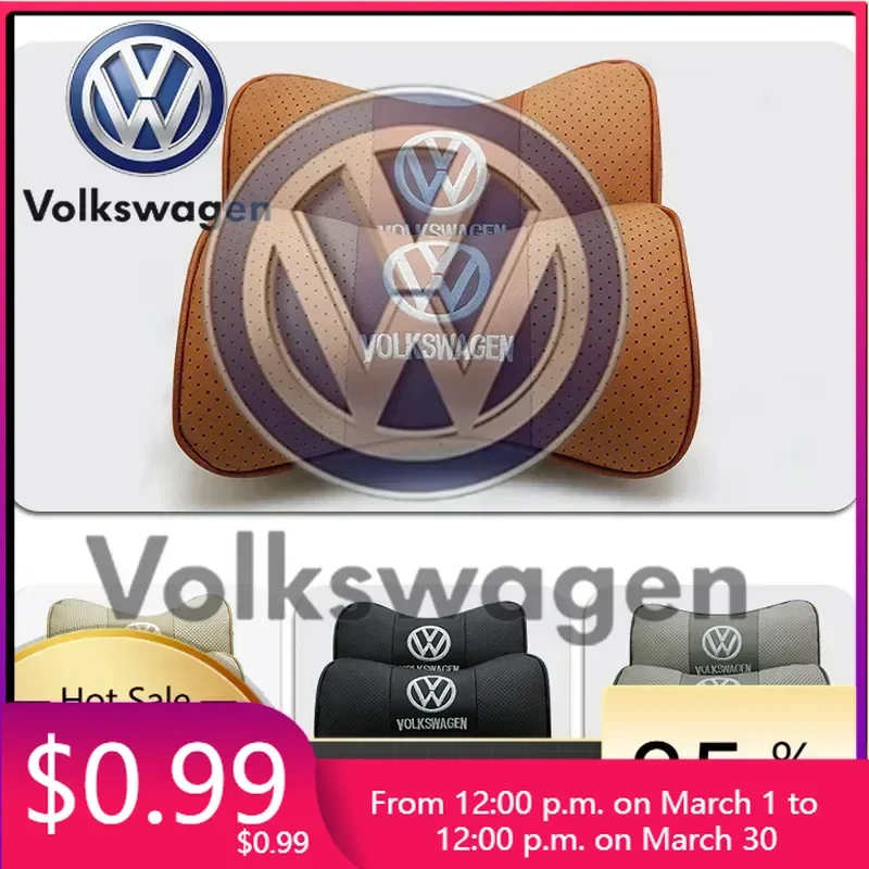 

Car Tools 2026 Hot Styling Mouldings For VOLKSWAGEN VW Car Interior Headrest Leather Neck Pillows For Volkswagen Passat Santan