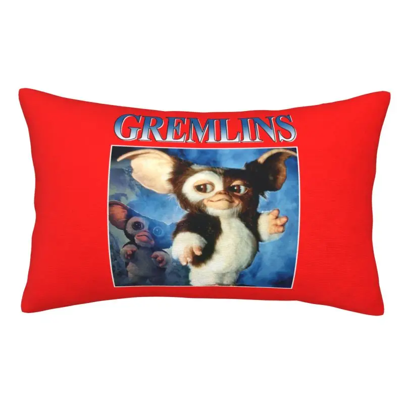 Custom Vintage Gremlinse Nordic Throw Pillow Covers Gizmo 80s Movie Mogwai Monster Pillow Case Rectangle