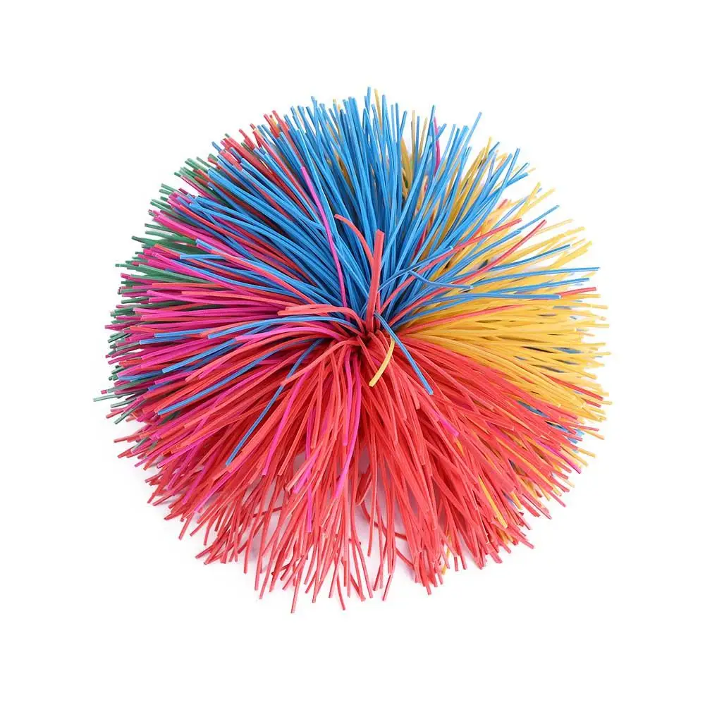 Relief Rainbow Ball 6cm/9cm Colorful Monkey Stringy Balls Bouncy Stress Balls Baby Stretchy Ball Rainbow Fidget Sensory Ball