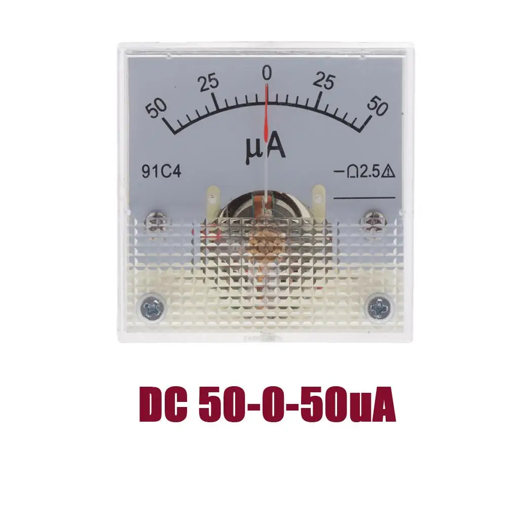 

Квадратный аналоговый амперметр 50-0-50 мкА, прочное автоматическое измерение цепи