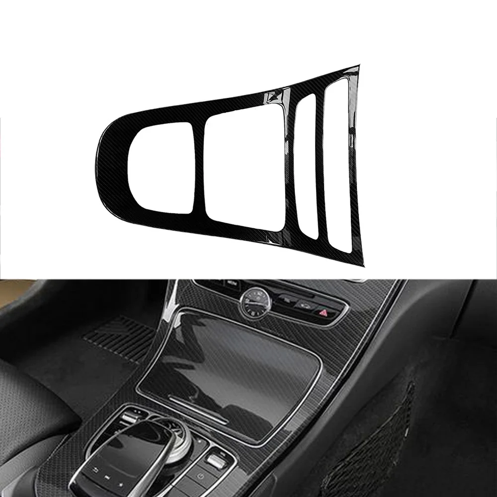 1pc Real Dry Carbon Fiber Interior Center Console Panel Cover For Mercedes C Class W205 CLS 2019+