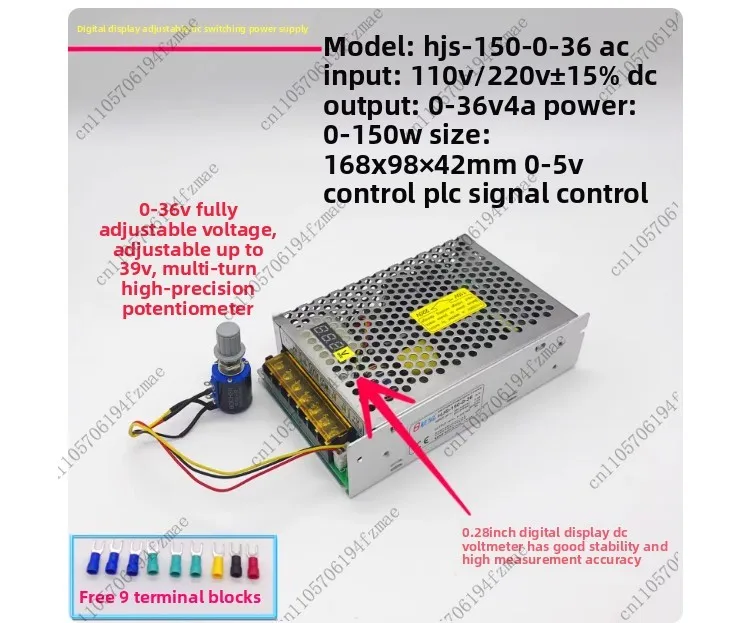 Accessories Digital Display Adjustable Voltage DC Switching Power Supply 0-36V4A 150W 0-36V Full Adjustable HJS-150-0-36