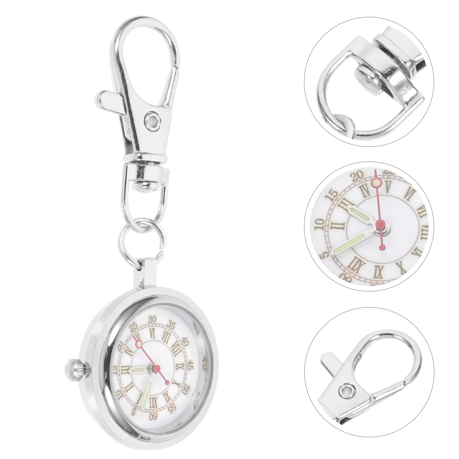 

Large Dial Pocket Watch Students Hanging School Exam Luminous Pointer Keychain Watch Gift Pocket Watches Backpack Keychain