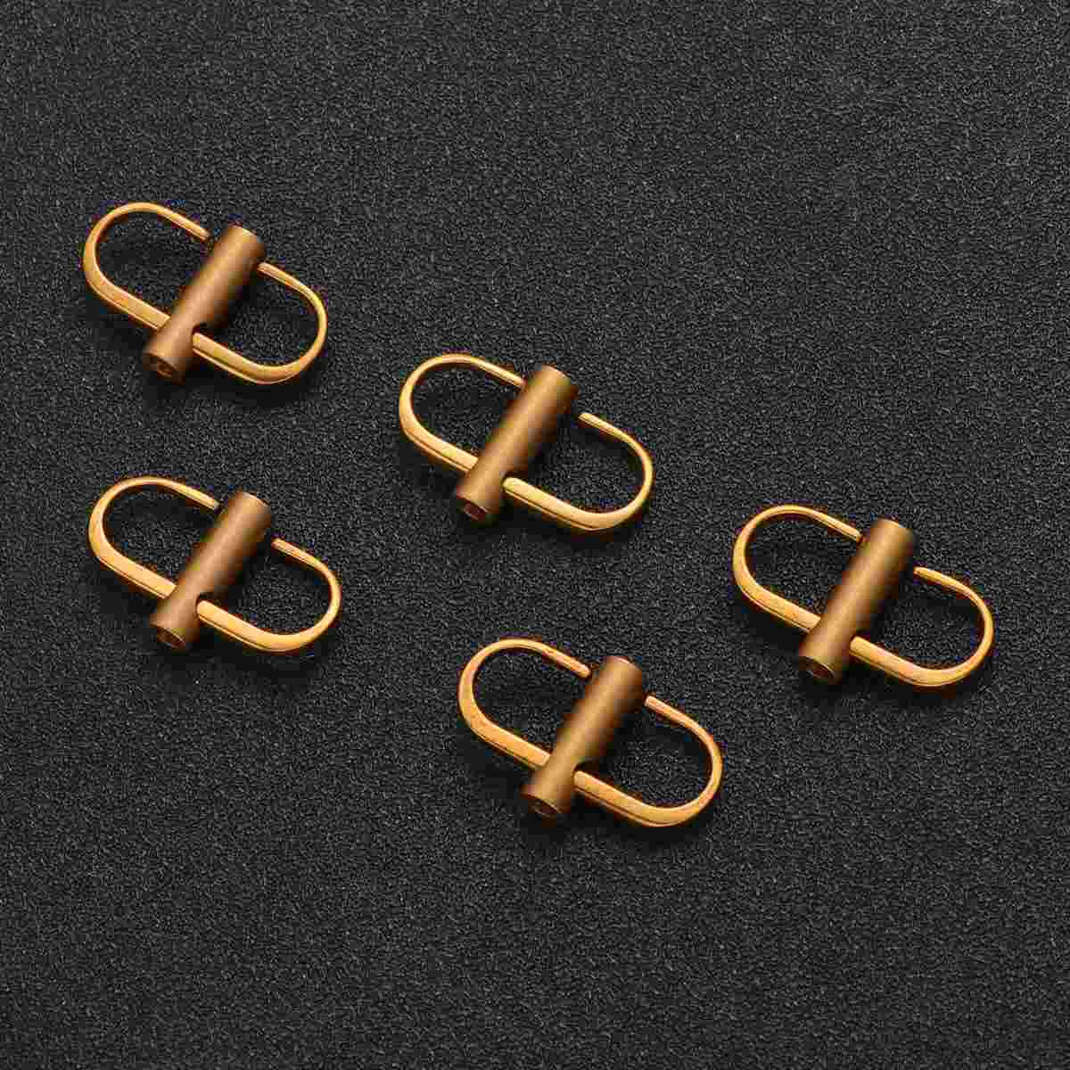 

5 Pcs DIY Buckles Accessories Metal Slide Crossbody Bag Brass Strap Screw Fastening