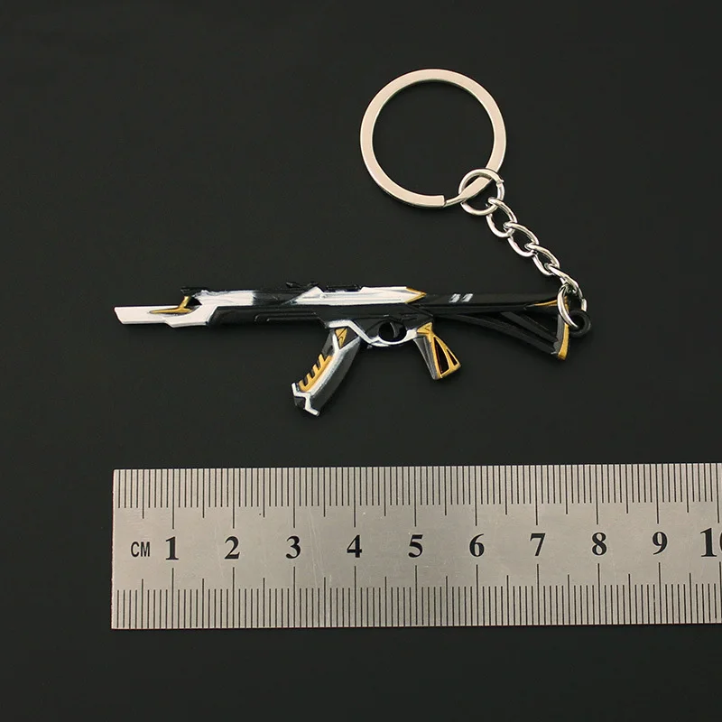 8cm Valorant Melee Reaver Weapon Model Keychain for Men Sentinels of Light Vandal Skin Key Ring Fans Car Bag Decor Jewelry Gift