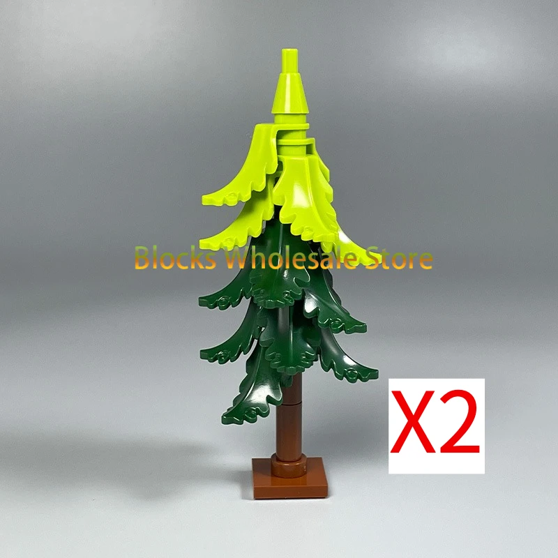 MOC Weihnachten Geschenk Montage Spielzeug Kleine Partikel Bausteine Weihnachten Baum Tanne Baum Szene Desktop Ornament