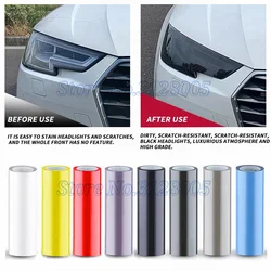 30CMx0.5M/1M/2M/3M Car Headlight & Taillight & Fog Light Lamp Film Smoke Black TPH PU PPF Protective Film For Car Styling