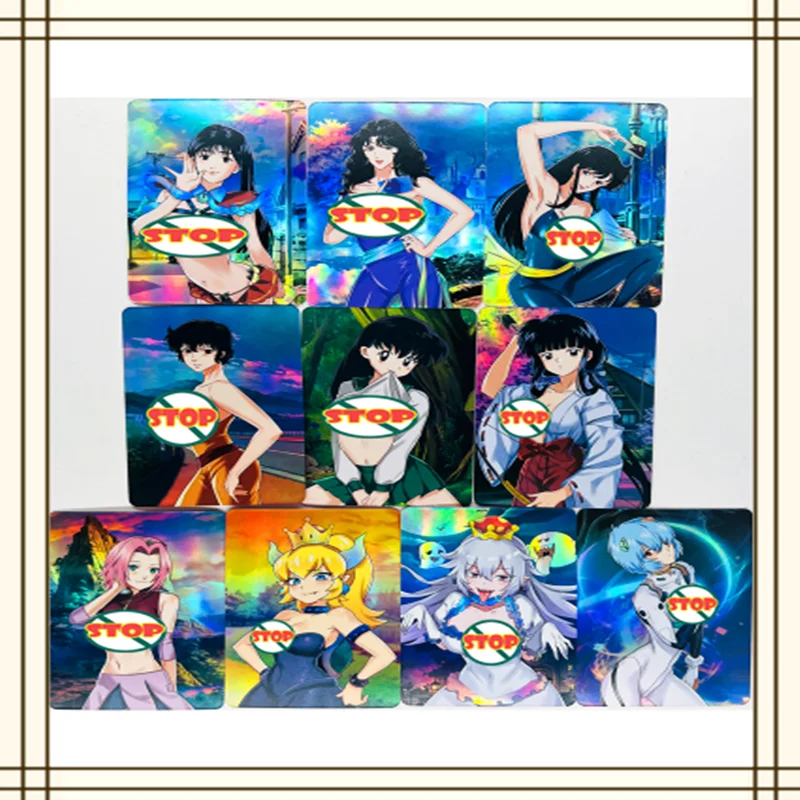 

10Pcs/set Homemade Anime Cards Girl Character Series ACG Sexy Nude Cards Kawaii Toys Gifts Games Comics Collection Cards