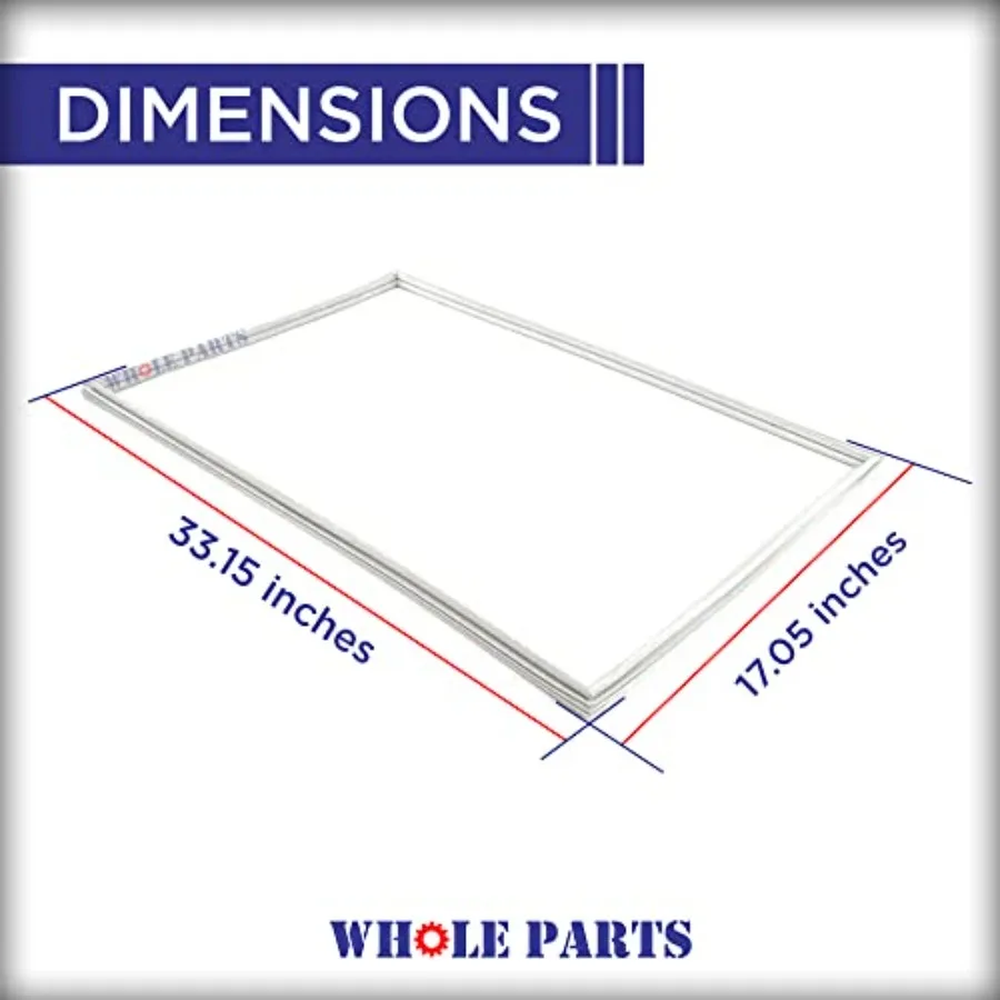 Whole Parts Refrigerator French Door Gasket Assembly Magnetic Strip Inside Gray Part# DA97-13015C - Replacement and Compatible