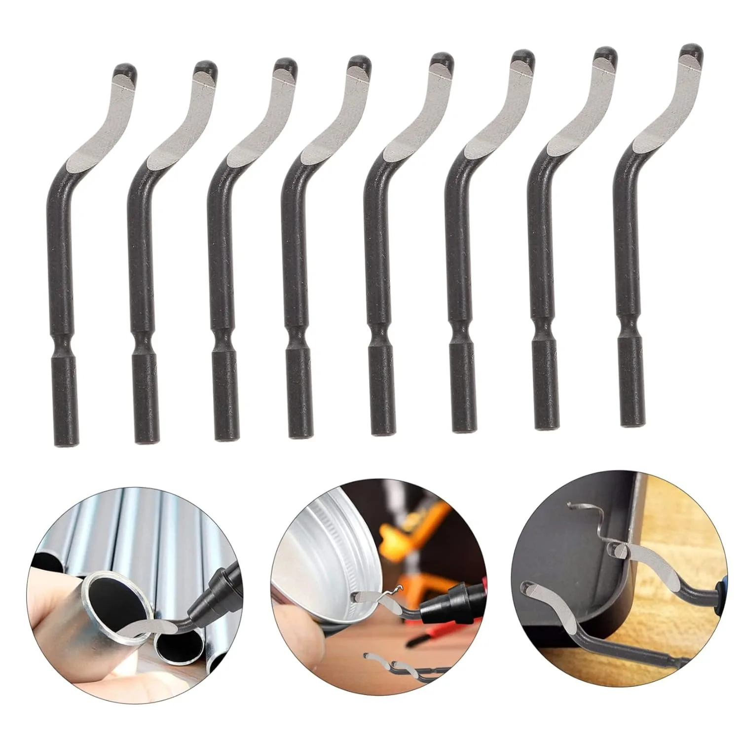 

10PCS Deburring Blades Replacement Burr Remover Hand Tool for Aluminum Copper Resin PVC Pipe 3D Printing Wood Edge Treatment