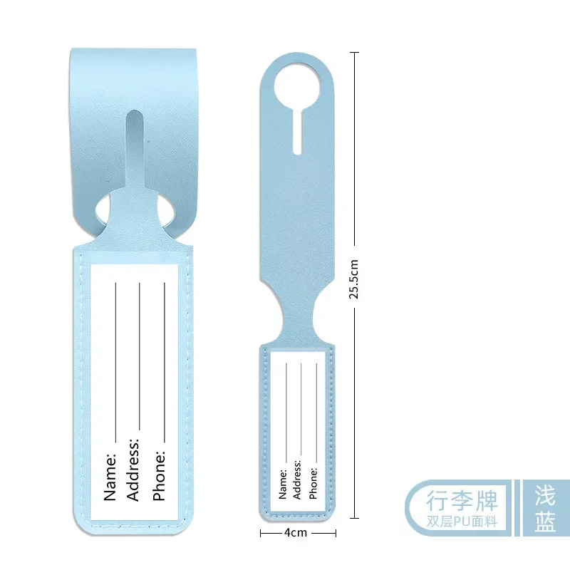 Mode Geïntegreerd Bagage Naamplaatje Anti Verlies Reisbagagelabel Effen Kleur Bagagelabels Kofferlabel Reisaccessoires