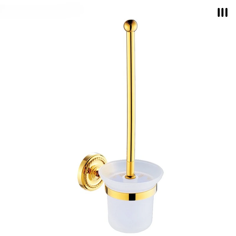 Luxury Vintage Copper-Gold Towel Rack with Toothbrush Holder, Toilet Brush Holder, and Bathroom Accessories Set