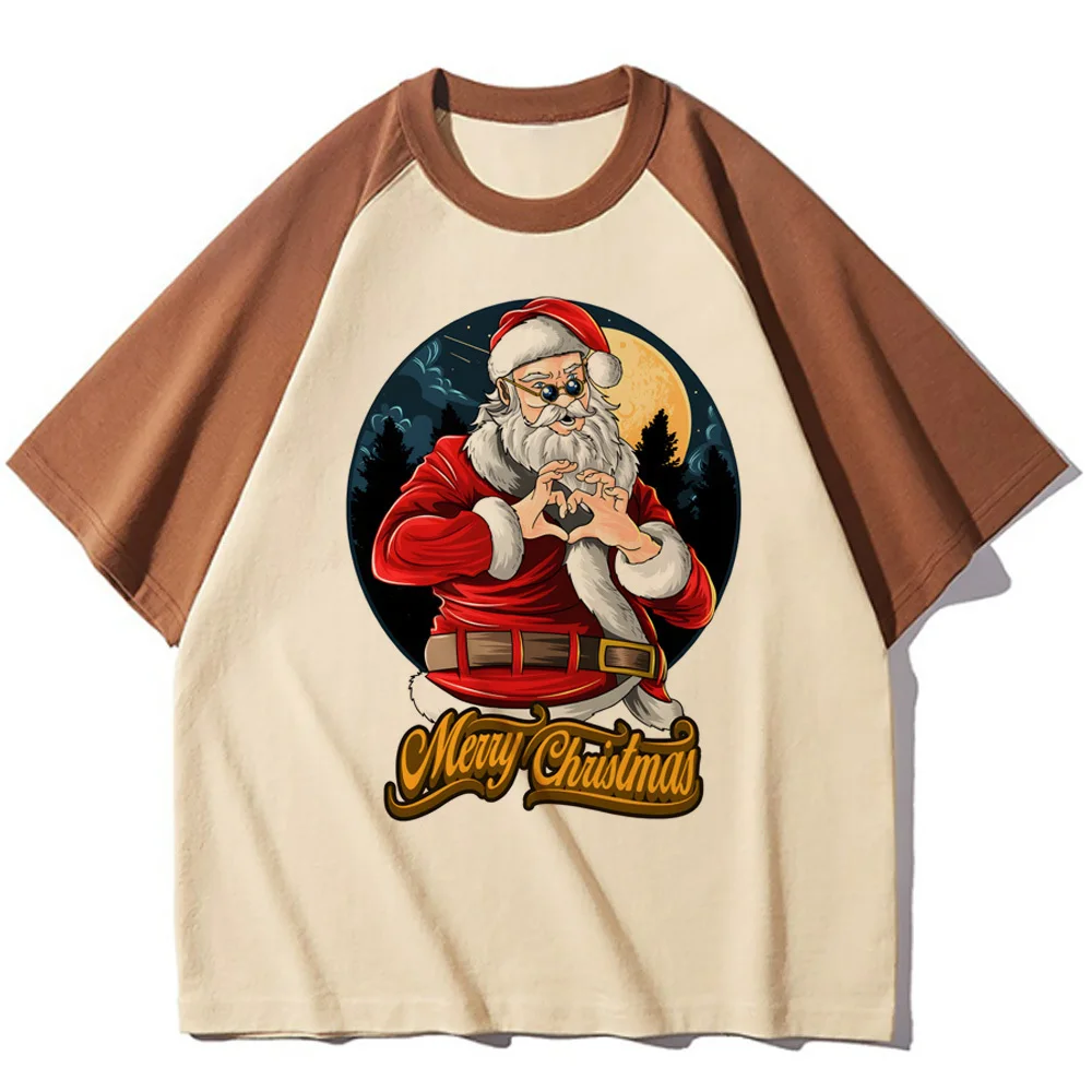 Christmas t-shirt girl Grunge Digital streetwear Retro Classic korean clothes shirt Grunge korean clothes Classic Psychedelic