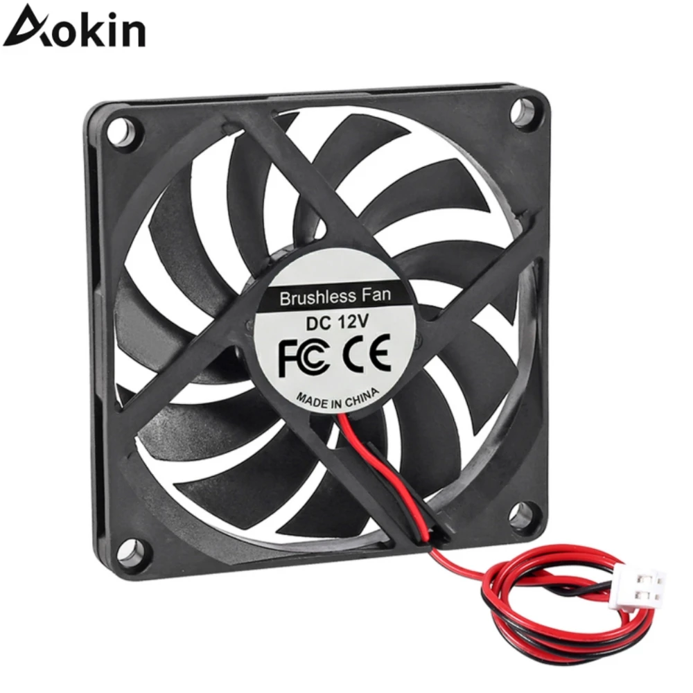 

2/4 шт. 8010 12В Вентилятор охлаждения 80x80x10 мм, 2-контактный, с подшипником скольжения, бесщеточный, для 3D-принтеров и компьютеров