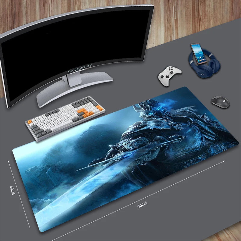 Large Mousepad Gamer Mousepads Keyboard Mat Lich King Desk Rug World Of Warcraft Pc HD Desk Mats Company Mouse Pad For Gift