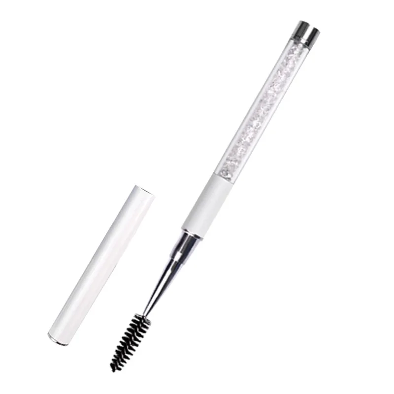 1PC Wiederverwendbare Wimpern Verlängerung Mascara Zauberstab Strass Wimpern Pinsel Tragbare mit Deckel Verlängern Typ Spoolies Make-Up Applikatoren