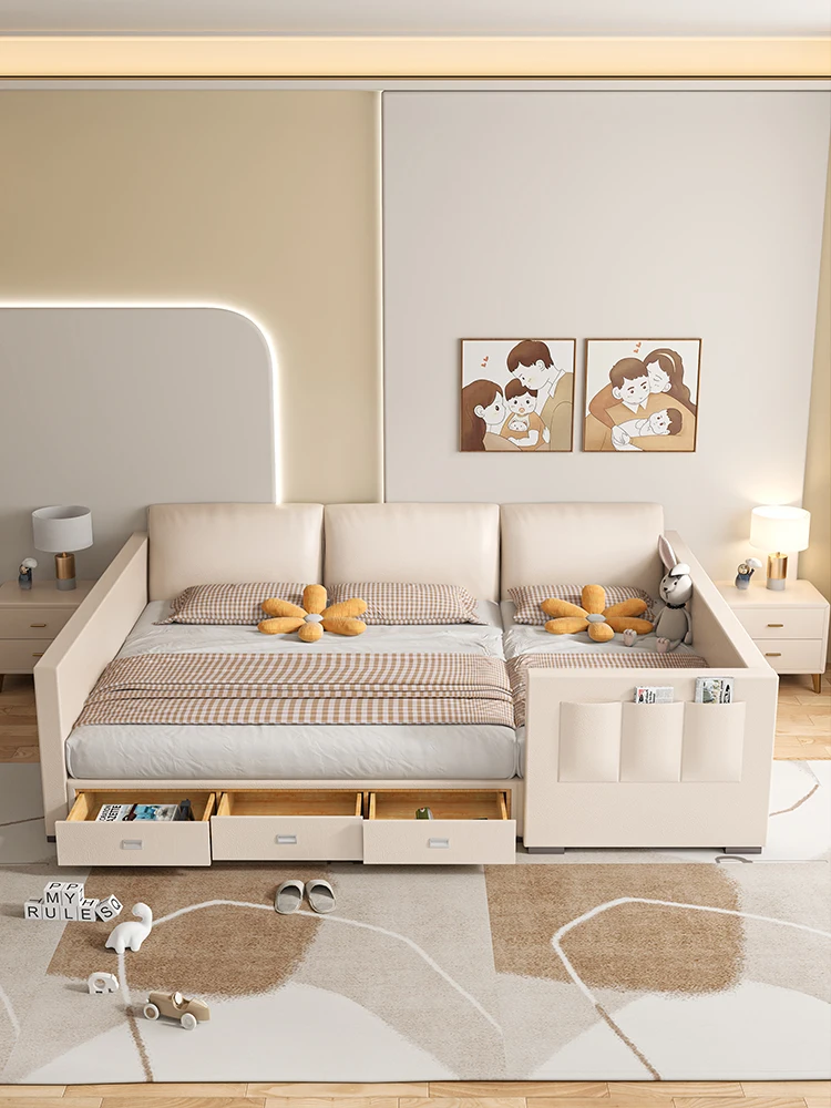 

The parent-child bed for the second-child family, the oversized guardrail,