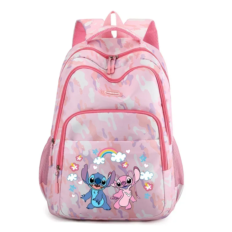 Disney Lilo Stitch Women Student Large Capacity School Bags for Girls Teenager Multi-pocket Schoolbag Rucksack Laptop Backpack