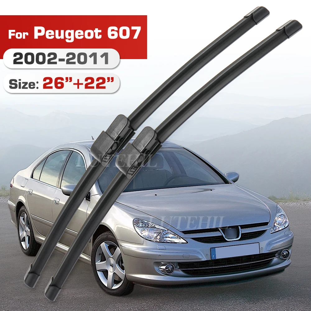 Wischer für Peugeot 607 2002-2011 2003 2004 2005 2006 2007 2008 2009 2010 Frontscheibenwischer Windschutzscheibe Fenster 26"+22"
