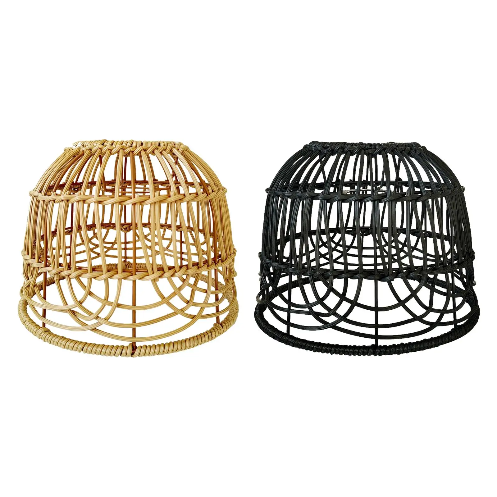 Handmade Rattan Pendant Chandelier Lampshade Creative Ceiling Lamp Shade for Restaurant Tea House Vintage Decor