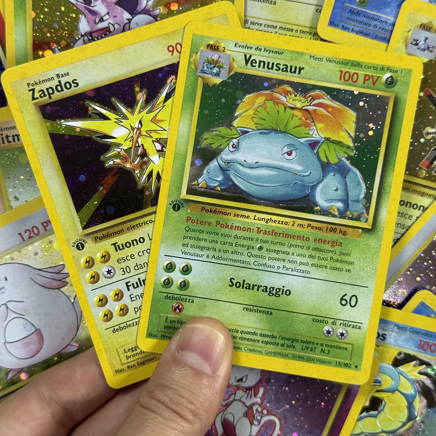 PTCG Proxy-Karten Italienisch BS Neue Holografische Einzelkarten Alakazam Mewtwo Ninetales Raichu Venusaur Chansey TCG DIY Sammelkarten – Detail 2
