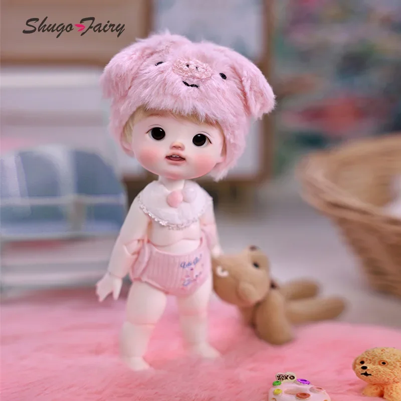 ShugaFairy 1/8 Daya Bjd Dolls Human Cub Expressive Head Piggy Hat Soft Cute Style High Quality Doll Ball Jointed Doll Toys