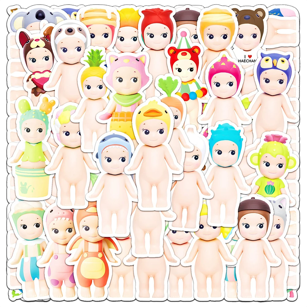 

10/30/50/100pcs Cartoon Doll Sonny Angel Stickers Cute Decoration Sticker DIY Water Bottle Phone Case Laptop Decals for Kids Toy