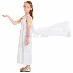 Halloween Costumes for Children Goddess Greek Queen Long Skirt Kids Girls Greek Princess Party Costumes